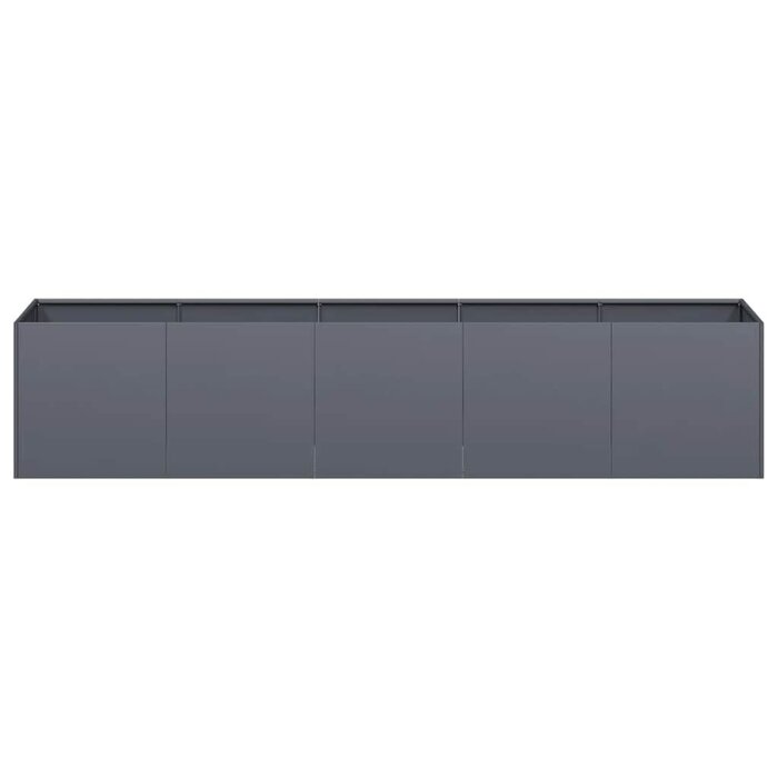 Vidaxl Großer Pflanzkübel 200x40x40 cm Stahl Anthrazit - bis zu 37% reduziert