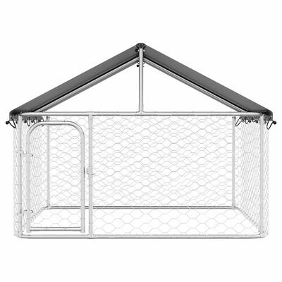 Vidaxl Hundezwinger mit Dach 200x200x150cm - Verzinkter Stahl - bis zu 41% Rabatt