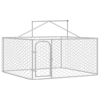 Vidaxl Hundezwinger mit Dach 200x200x150cm - Verzinkter Stahl - bis zu 41% Rabatt