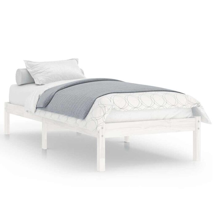 Vidaxl Massives Kiefernholz Bettgestell 90x200 cm Weiß - bis zu 36% Rabatt