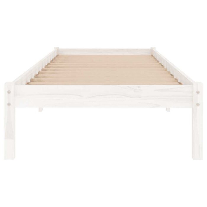Vidaxl Massives Kiefernholz Bettgestell 90x200 cm Weiß - bis zu 36% Rabatt
