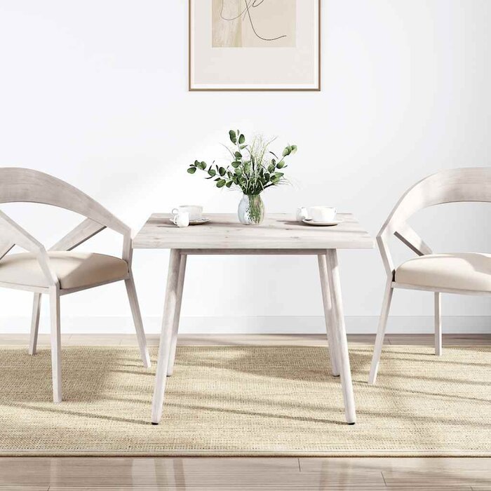 Vidaxl Massivholz-Tischplatte Kiefer weiß 80x80cm - jetzt bis zu 36% sparen