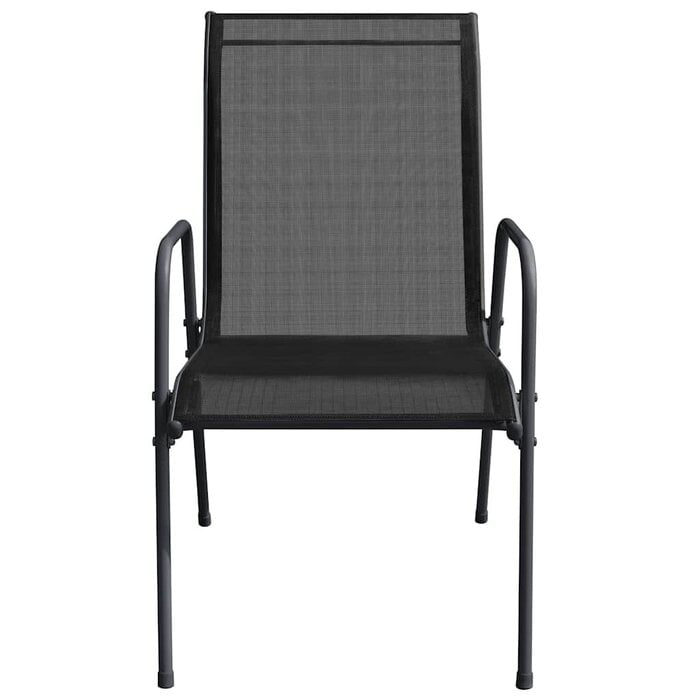Vidaxl 4er Set Gartenstühle Stahl/Textilene Schwarz - Bis zu 41% Rabatt
