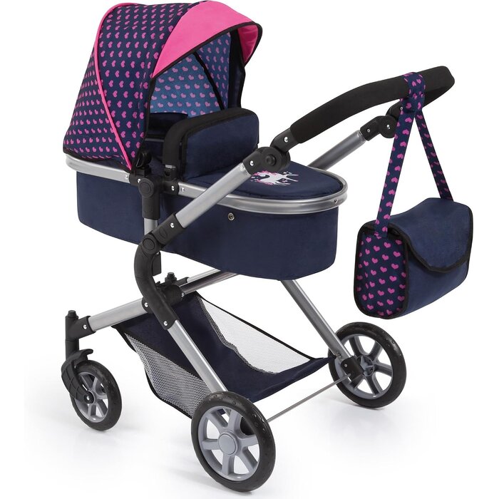 2-in-1 Kombi-Puppenwagen, höhenverstellbar - Jetzt bis zu 36% Rabatt sichern!