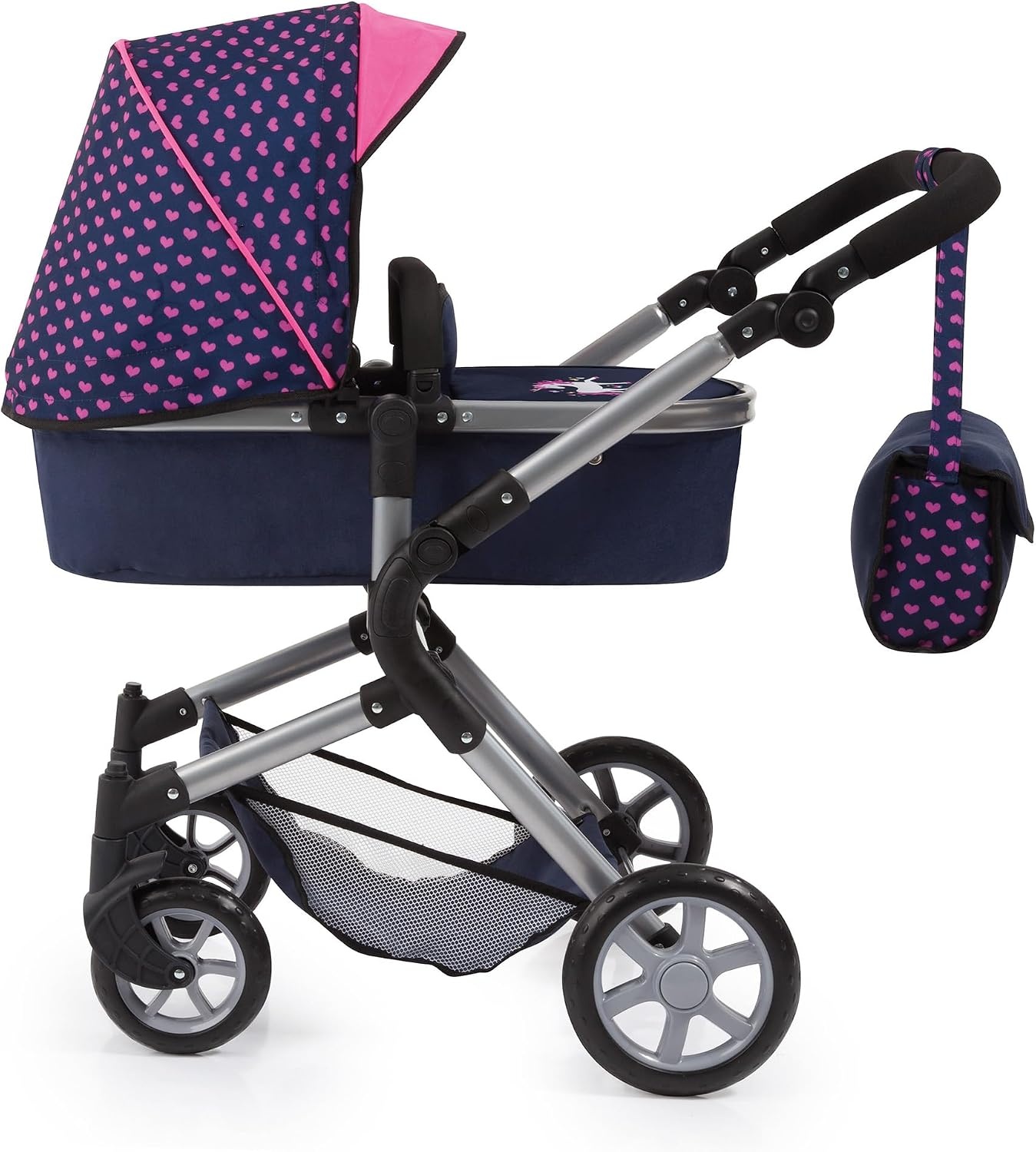 2-in-1 Kombi-Puppenwagen, höhenverstellbar - Jetzt bis zu 36% Rabatt sichern!