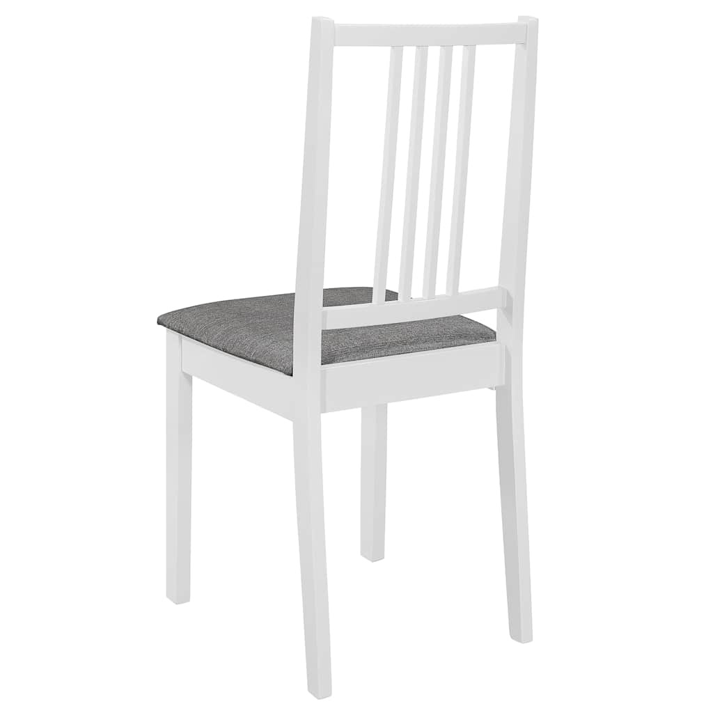 Vidaxl Esszimmerstühle mit Kissen, Massivholz Weiß, 2er-Set - bis zu 34% Rabatt