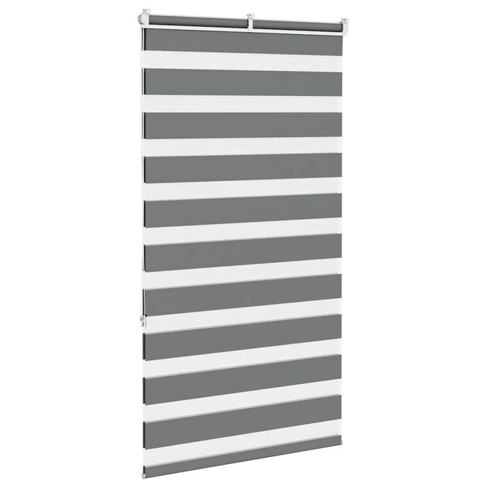 Vidaxl Doppelrollo Zebra-Rollo 90x150 cm dunkelgrau - bis zu 27% günstiger