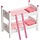 Puppen-Etagenbett für Puppen bis 48 cm, Holz, weiß-rosa - bis zu 39% Rabatt