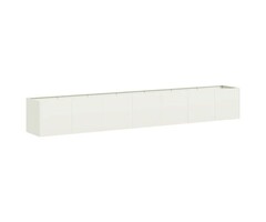 Vidaxl Großer Pflanzkasten 280x40x40 cm, Stahl, Weiß - Outlet bis zu 37% Rabatt
