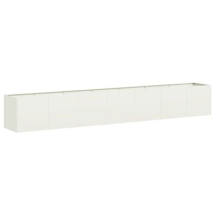 Vidaxl Großer Pflanzkasten 280x40x40 cm, Stahl, Weiß - Outlet bis zu 37% Rabatt