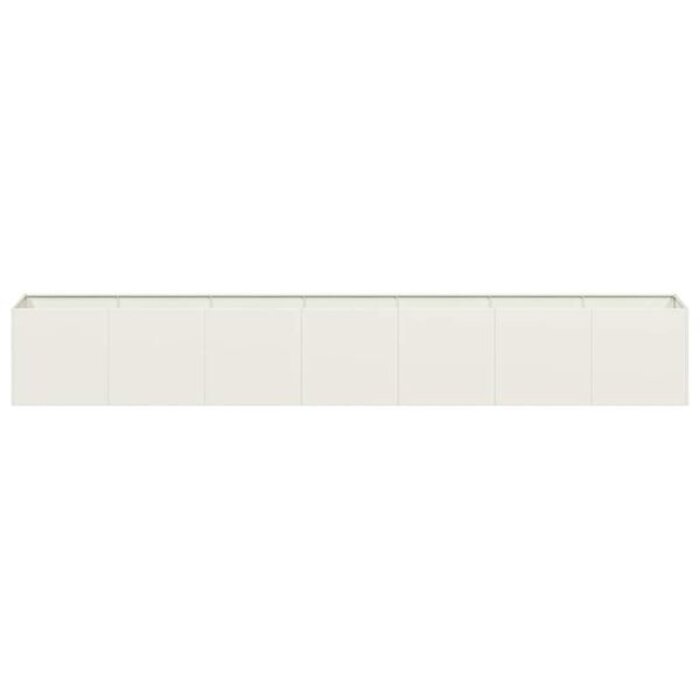 Vidaxl Großer Pflanzkasten 280x40x40 cm, Stahl, Weiß - Outlet bis zu 37% Rabatt