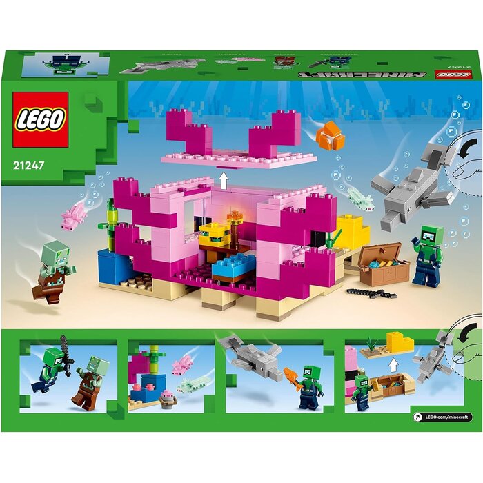 Minecraft Axolotl-Haus Unterwasser-Bauset - bis zu 32% günstiger