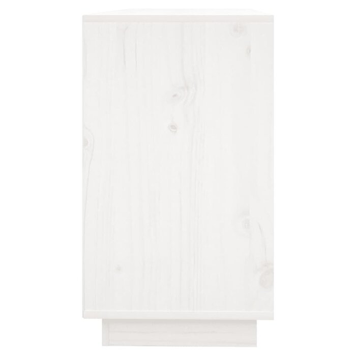 Vidaxl Sideboard aus massivem Kiefernholz, Weiß - 111x34x60 cm - bis zu 35% Rabatt