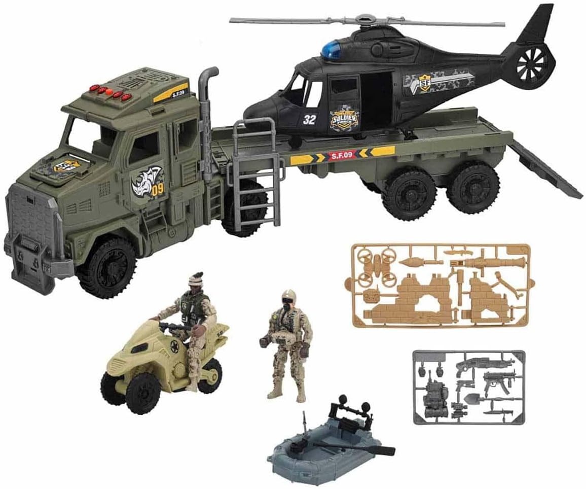 Amazon Großes Militär-Spielset für Kinder - Sofort spielbereit - Bis zu 39% Rabatt
