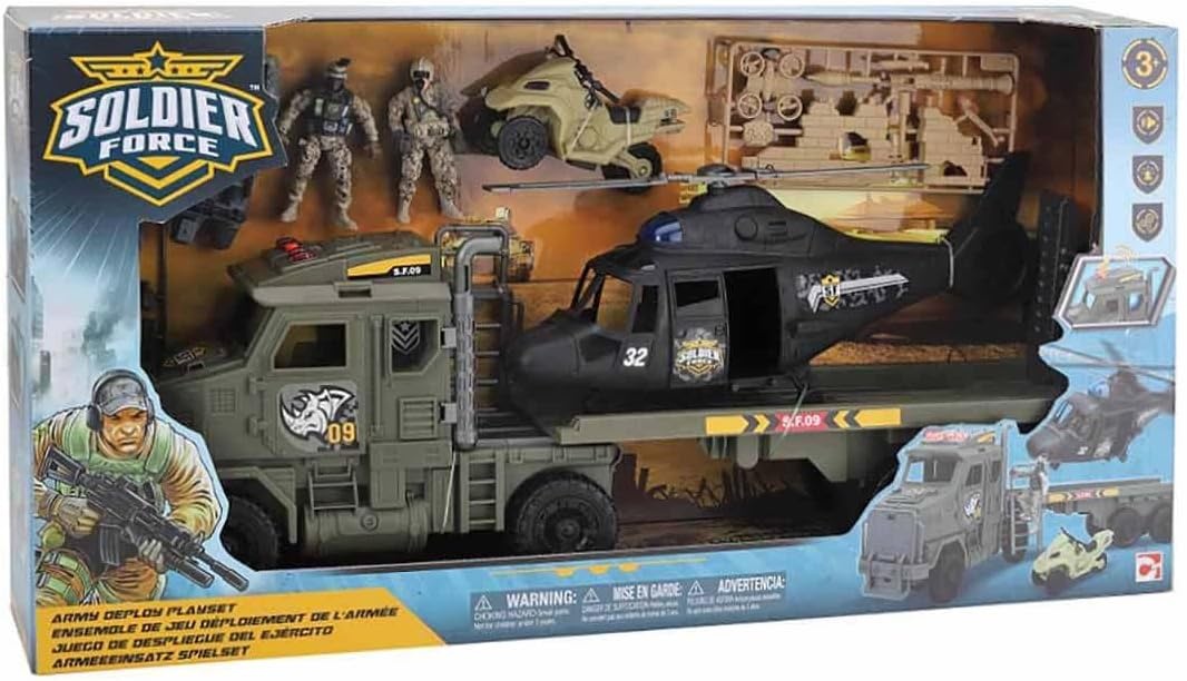 Amazon Großes Militär-Spielset für Kinder - Sofort spielbereit - Bis zu 39% Rabatt
