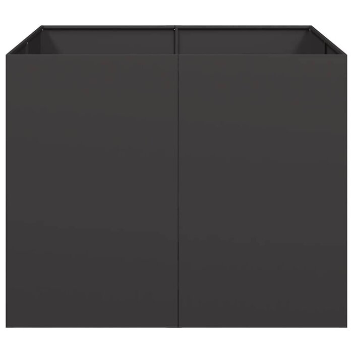 Vidaxl Großes Pflanzbeet 100x100x80cm aus Stahl - Schwarz - bis zu 41% sparen