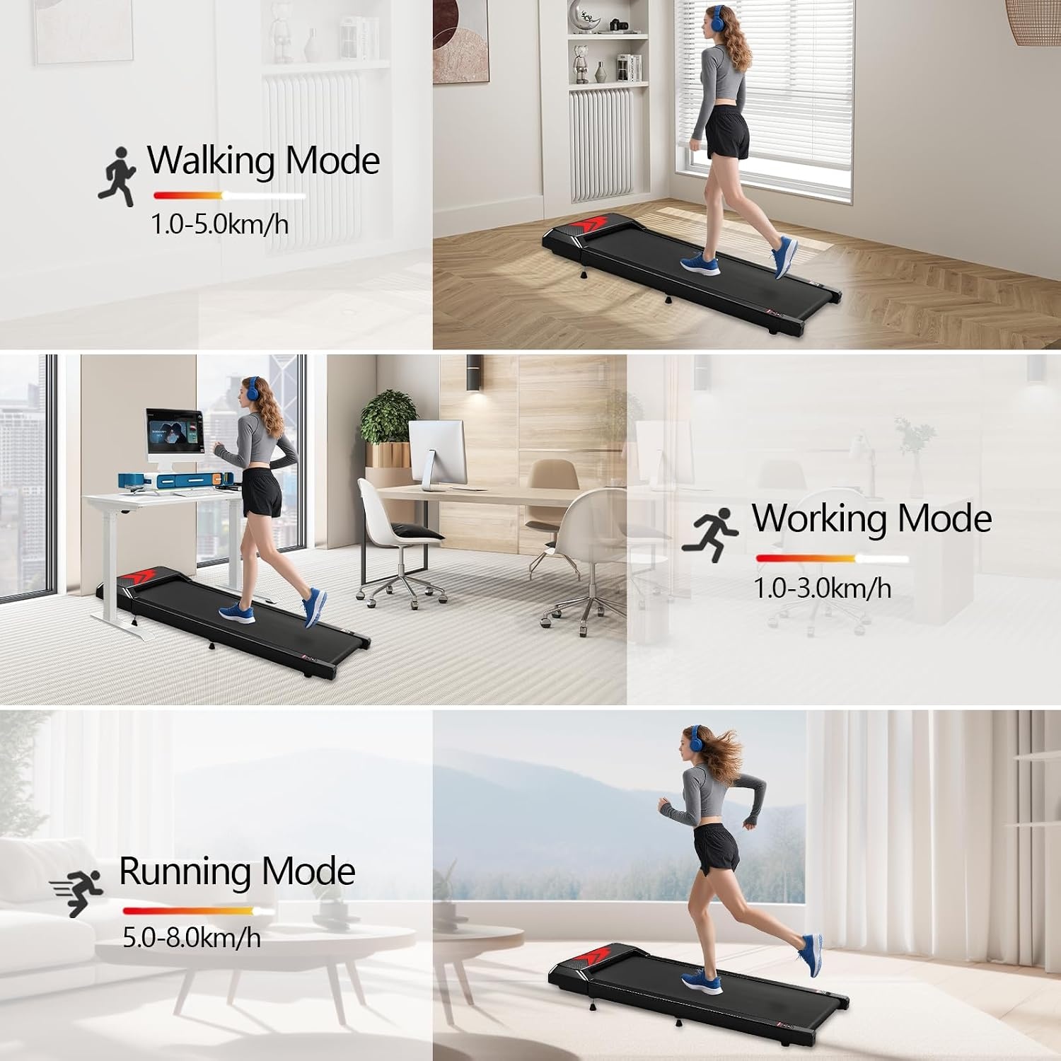 Elektrisches Walking Pad, faltbar, 2-6 km/h - Jetzt bis zu 35% Rabatt sparen