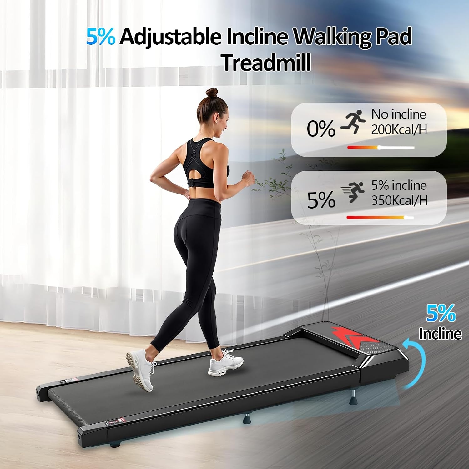 Elektrisches Walking Pad, faltbar, 2-6 km/h - Jetzt bis zu 35% Rabatt sparen