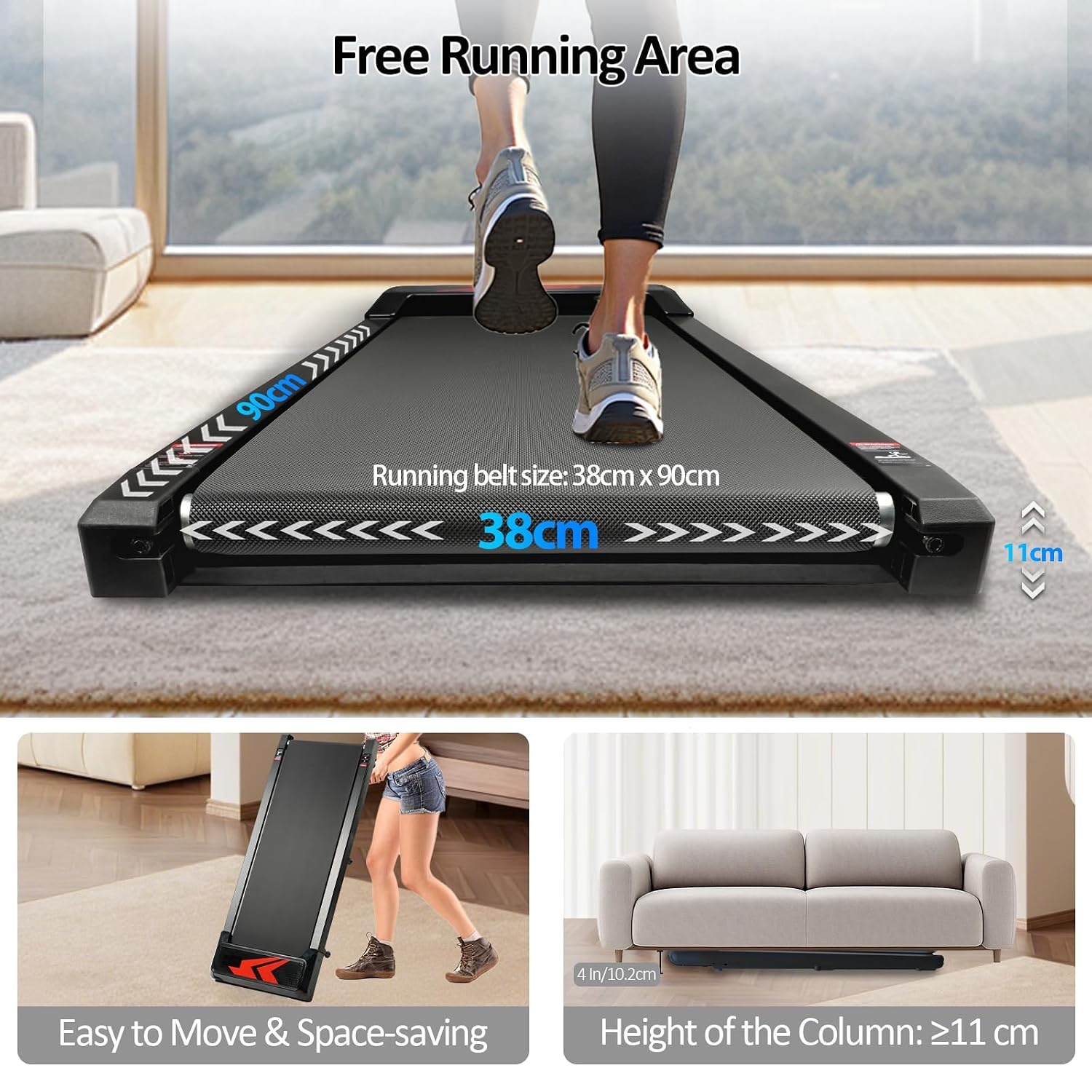 Elektrisches Walking Pad, faltbar, 2-6 km/h - Jetzt bis zu 35% Rabatt sparen