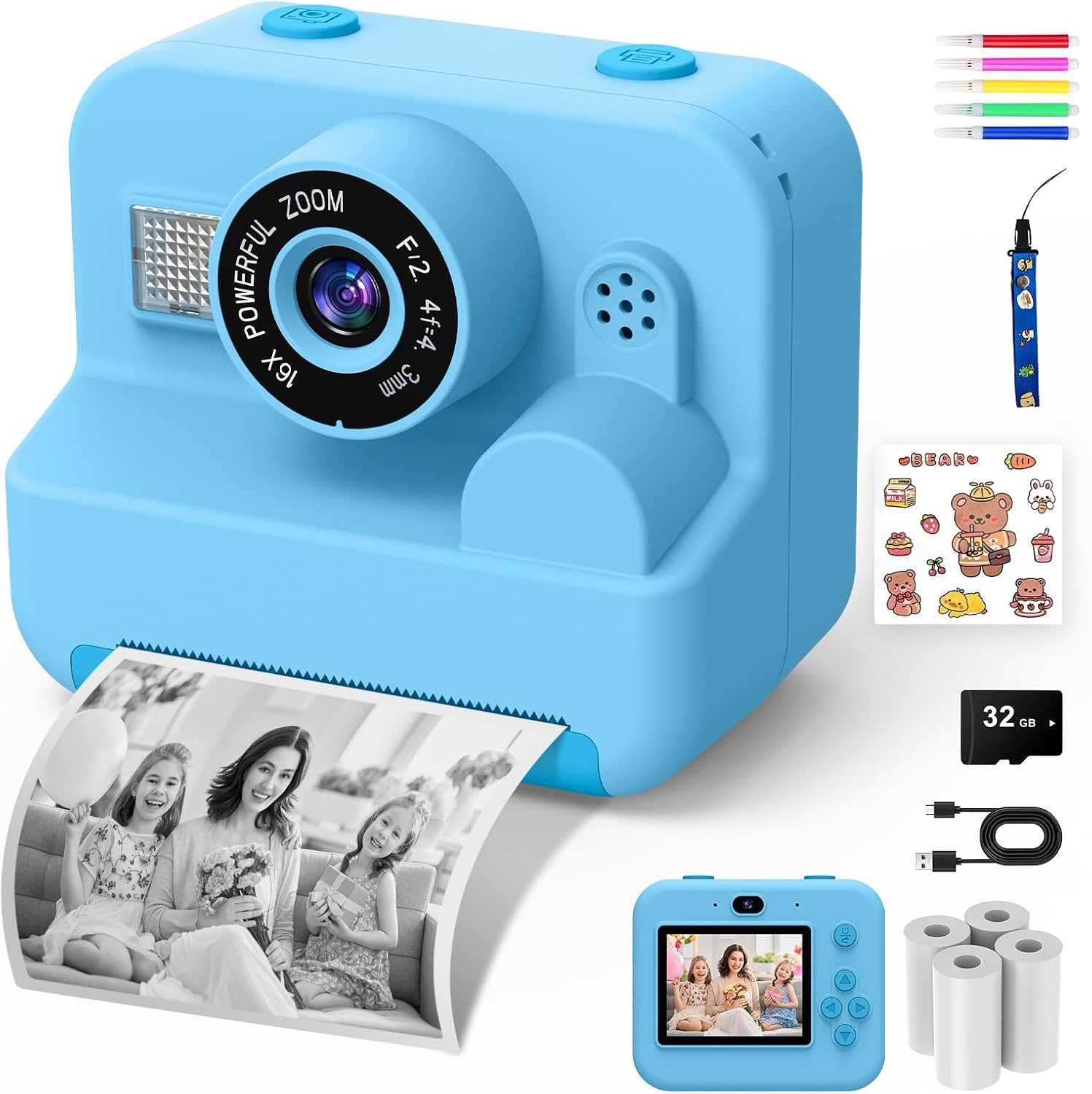 Sofortbildkamera für Kinder mit 1080P & 32GB - jetzt bis zu 32% sparen