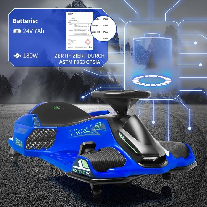 Elektrisches Drift-Gokart für Kinder - bis zu 35% Rabatt im Outlet