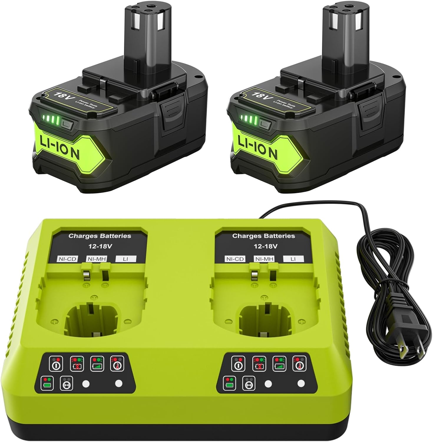 18V Akku-Set 5500mAh mit Dual-Ladegerät - Jetzt bis zu 34% günstiger