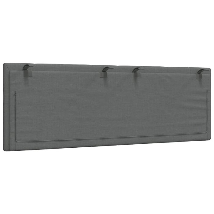 Vidaxl Bettkopfteil-Kissen Hanko 140 cm, Dunkelgrau - bis zu 35% Rabatt