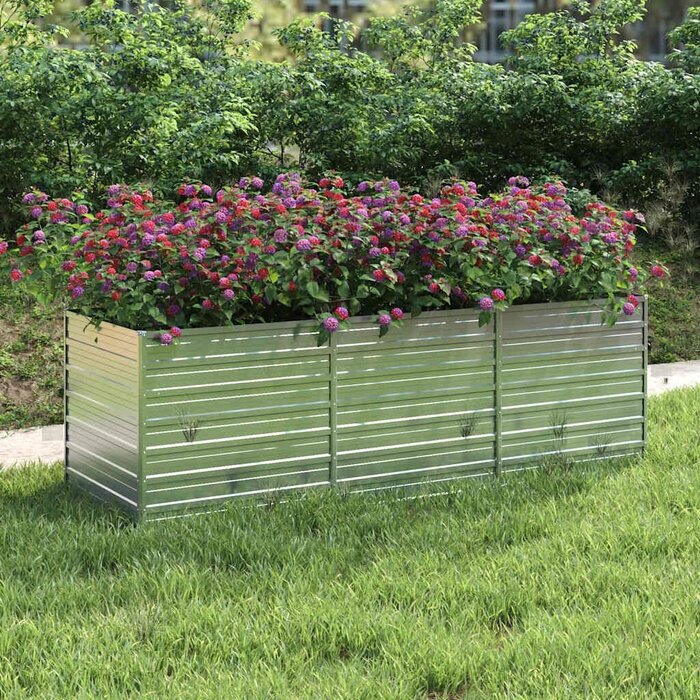 Vidaxl Großes Hochbeet aus verzinktem Stahl 240x80x77cm - Jetzt bis zu 34% Rabatt
