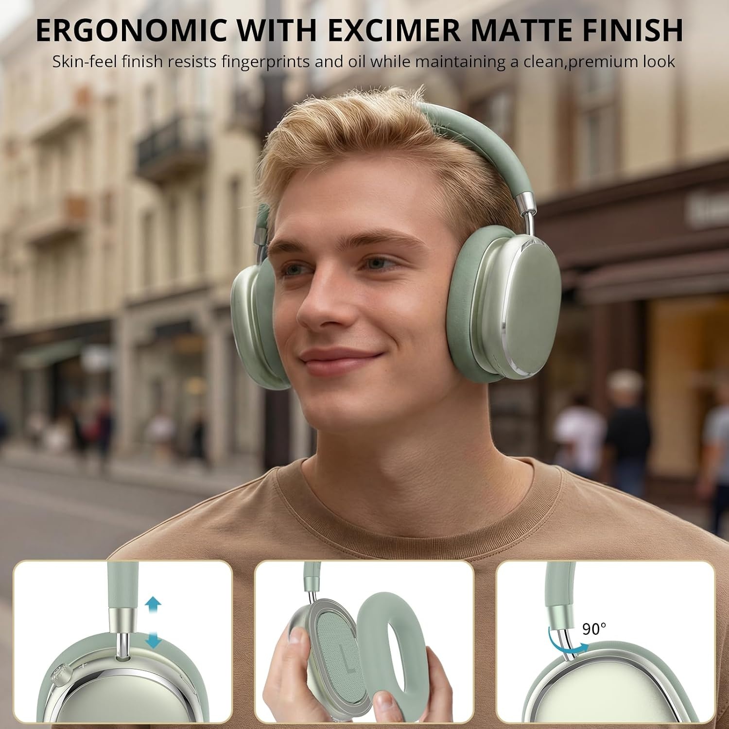 Over-Ear Bluetooth Kopfhörer mit ANC - Frühlingsgrün - bis zu 34% sparen