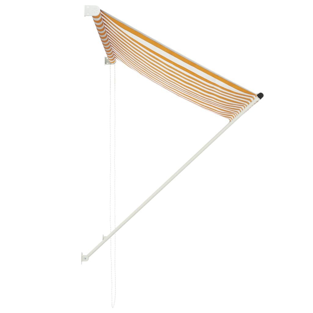 Vidaxl Ausziehbare Markise 100x150cm Gelb-Weiß - Jetzt bis zu 29% Rabatt sichern