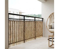 Vidaxl Schilfrohrmatte Sichtschutz 500x80cm, karbonisiert - bis zu 40% Rabatt