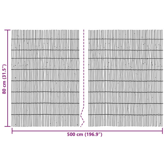 Vidaxl Schilfrohrmatte 500x80cm, Sichtschutz für Garten & Balkon - bis zu 32% Rabatt