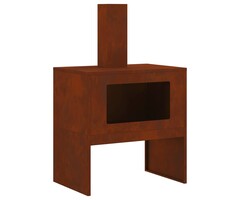 Vidaxl Feuerkorb mit Schornstein aus Cortenstahl - 60x40x96 cm - bis zu 36% reduziert