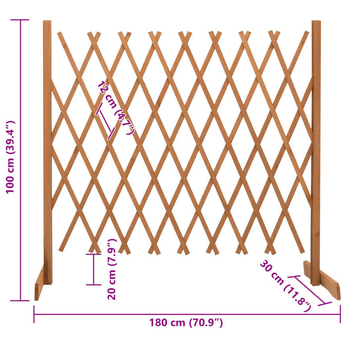 Vidaxl Rankgitter aus Fichtenholz 180x100 cm Orange - bis zu 31% Rabatt