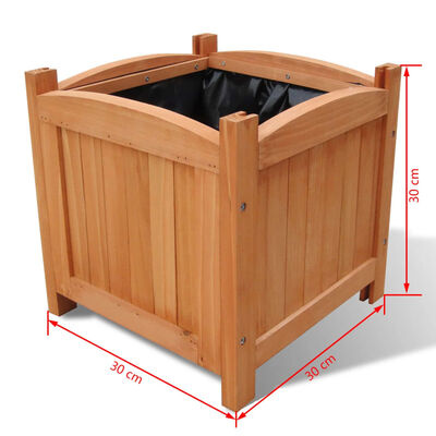 Vidaxl 2er Set Pflanzkübel aus Massivholz, 30x30x30 cm - bis zu 33% günstiger