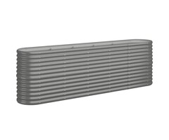 Vidaxl Großes Hochbeet 224x40x68 cm Stahl Grau - Jetzt bis zu 37% günstiger