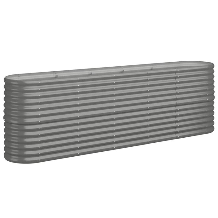 Vidaxl Großes Hochbeet 224x40x68 cm, Stahl Grau - jetzt bis zu 29% reduziert