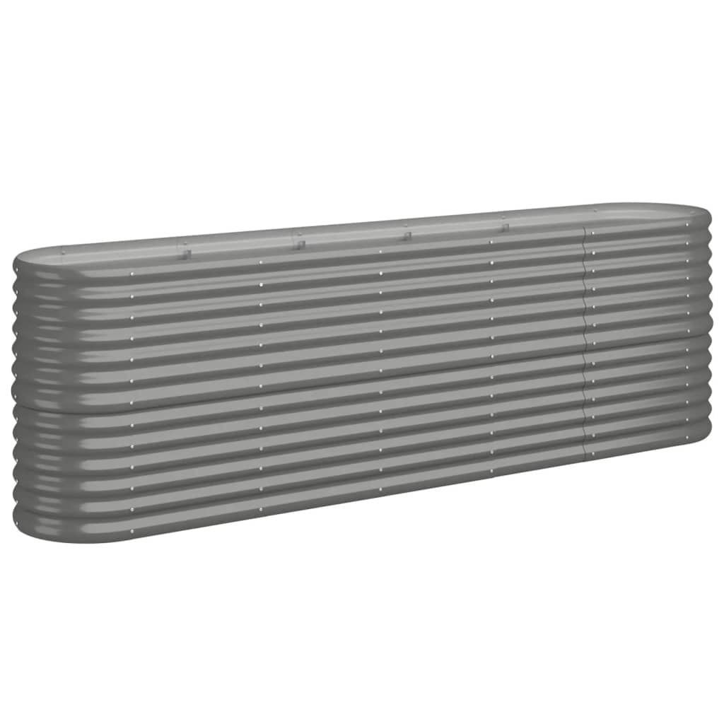 Vidaxl Großes Hochbeet 224x40x68 cm, Stahl Grau - jetzt bis zu 29% reduziert