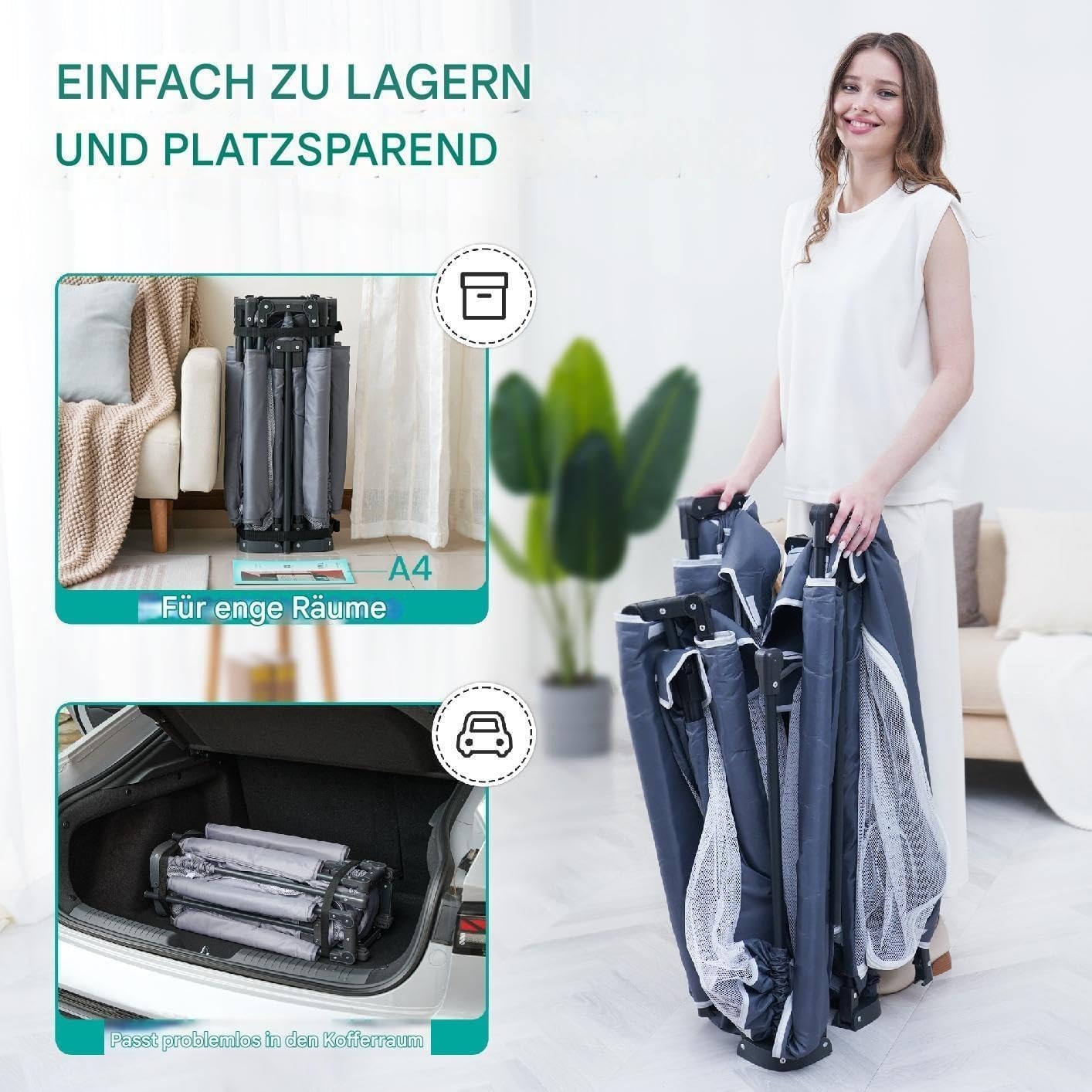 Faltbarer Laufstall für Babys 127x127 cm - Jetzt bis zu 34% Rabatt sichern