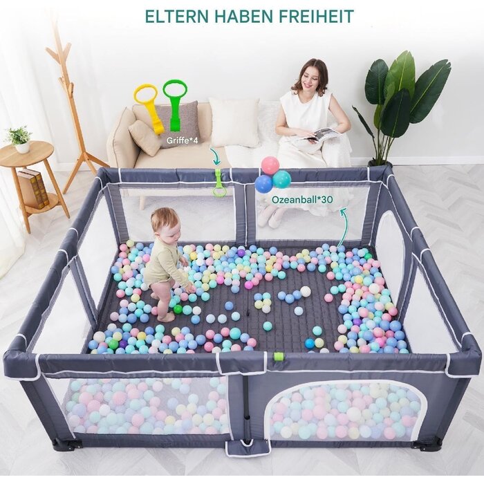 Faltbarer Laufstall für Babys 127x127 cm - Jetzt bis zu 34% Rabatt sichern