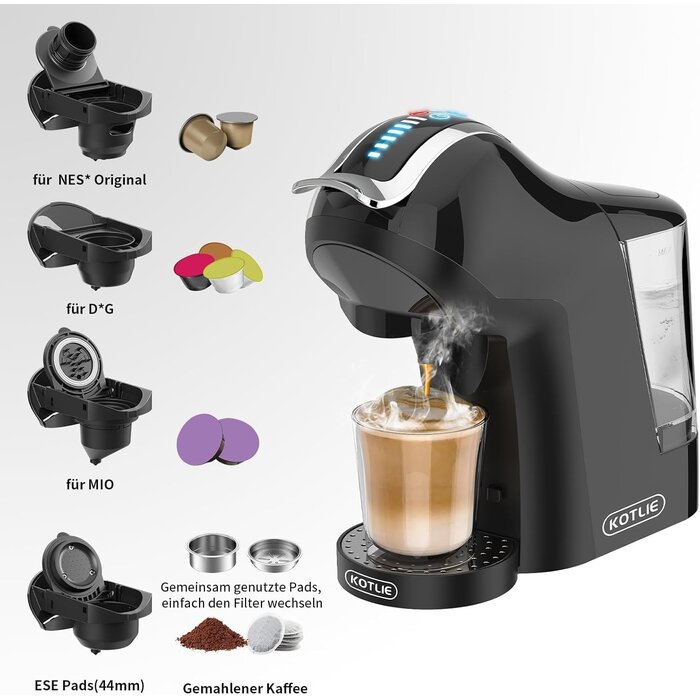 5-in-1 Espressomaschine 19 Bar - Vielseitig & kompakt - Jetzt bis zu 34% sparen