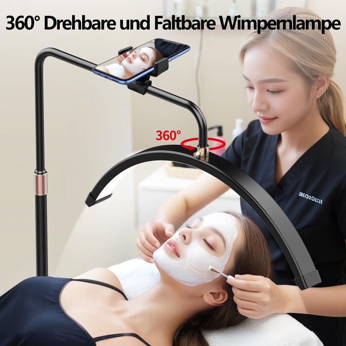 Halbmond-LED-Stehlampe für Beauty-Profis - bis zu 29% Rabatt sparen