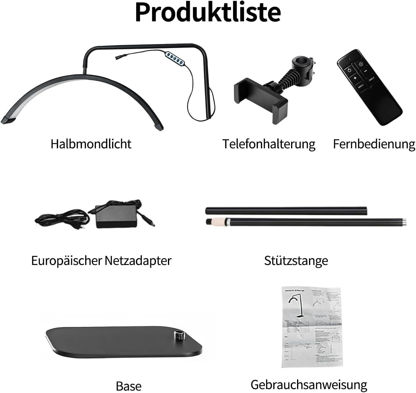 Halbmond-LED-Stehlampe für Beauty-Profis - bis zu 29% Rabatt sparen