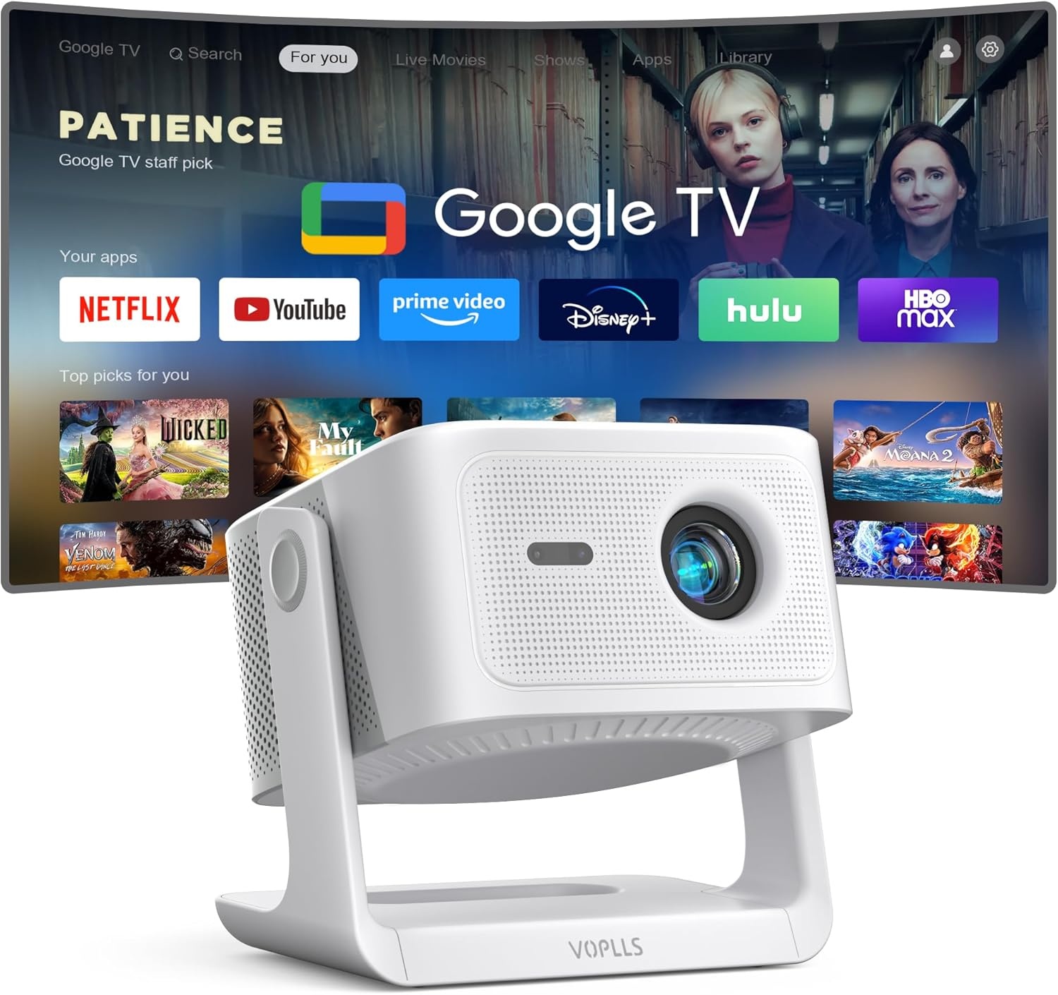 Smarter 4K Full HD Beamer mit Google TV - bis zu 34,4% Rabatt
