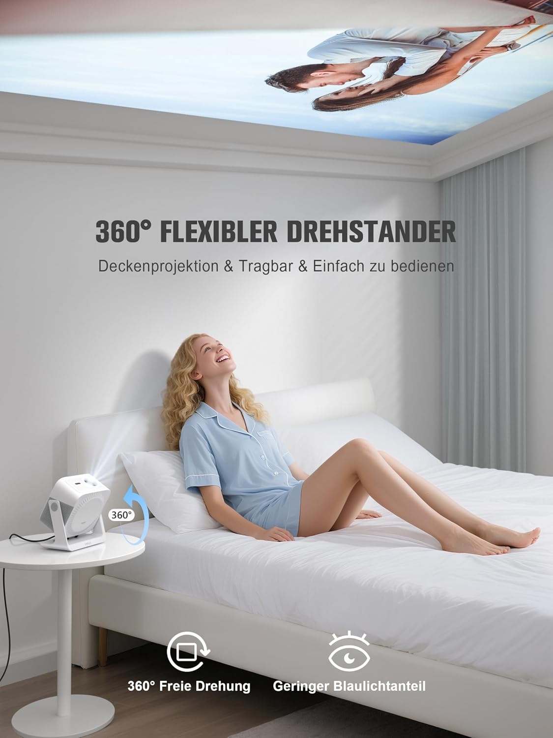 Smarter 4K Full HD Beamer mit Google TV - bis zu 34,4% Rabatt