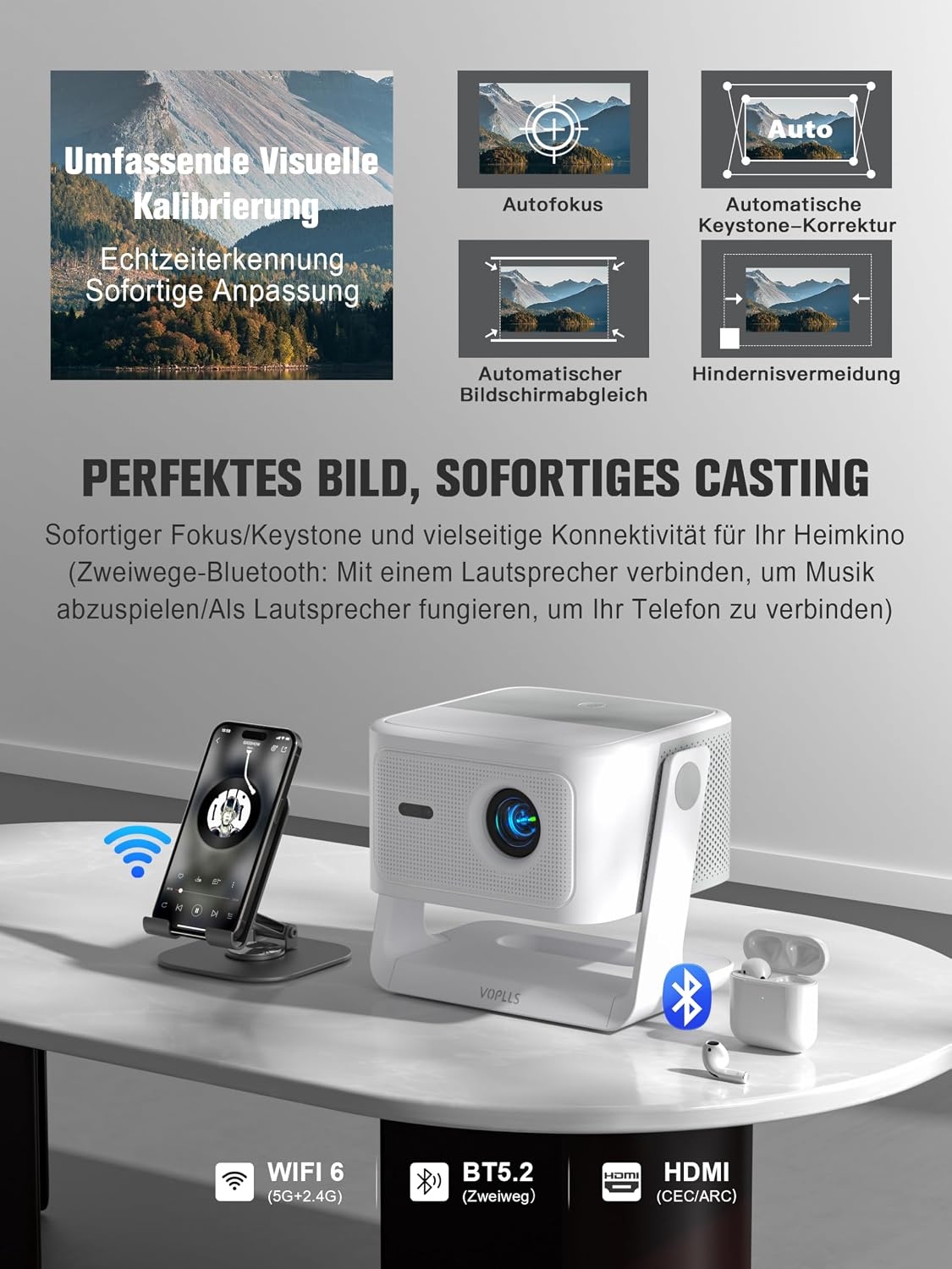 Smarter 4K Full HD Beamer mit Google TV - bis zu 34,4% Rabatt