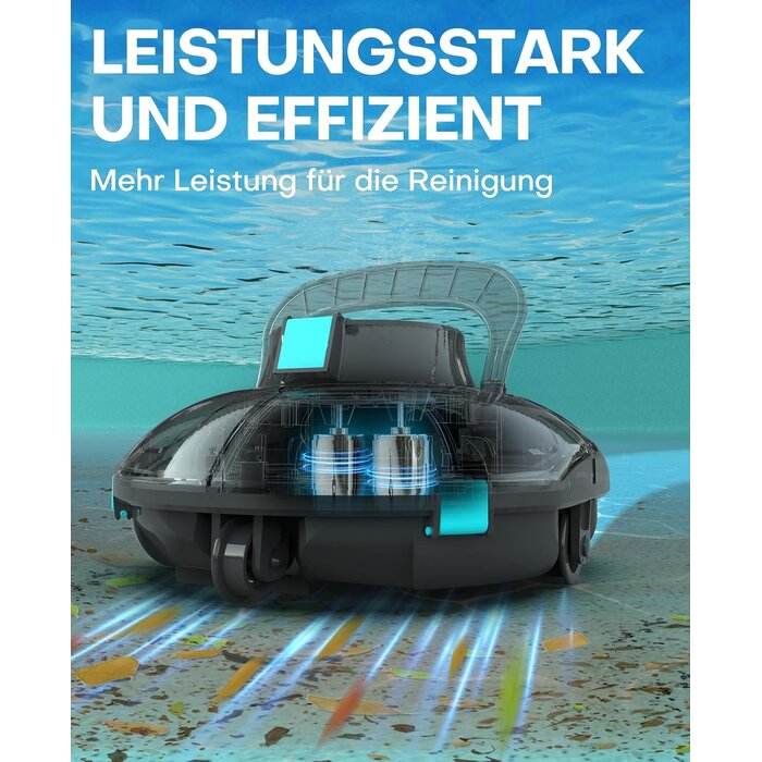 Kabelloser Akku-Poolreiniger für Aufstellbecken bis 60 m² - bis zu 34% Rabatt