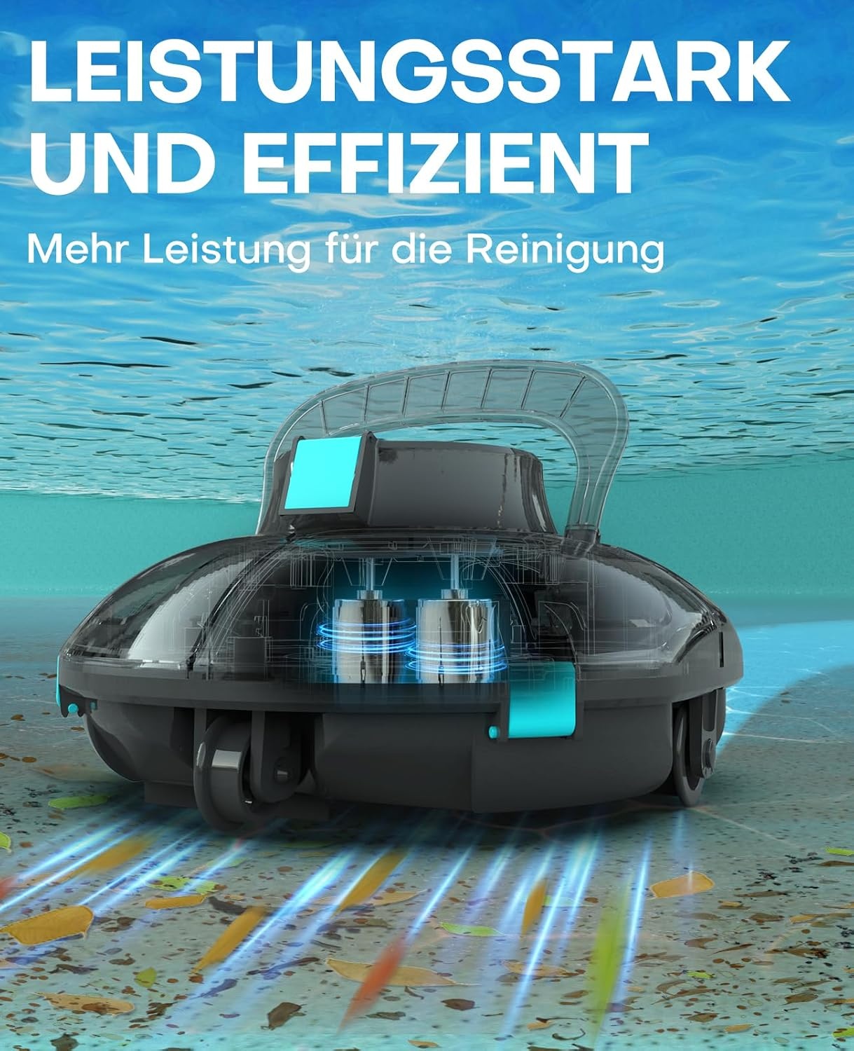 Kabelloser Akku-Poolreiniger für Aufstellbecken bis 60 m² - bis zu 34% Rabatt