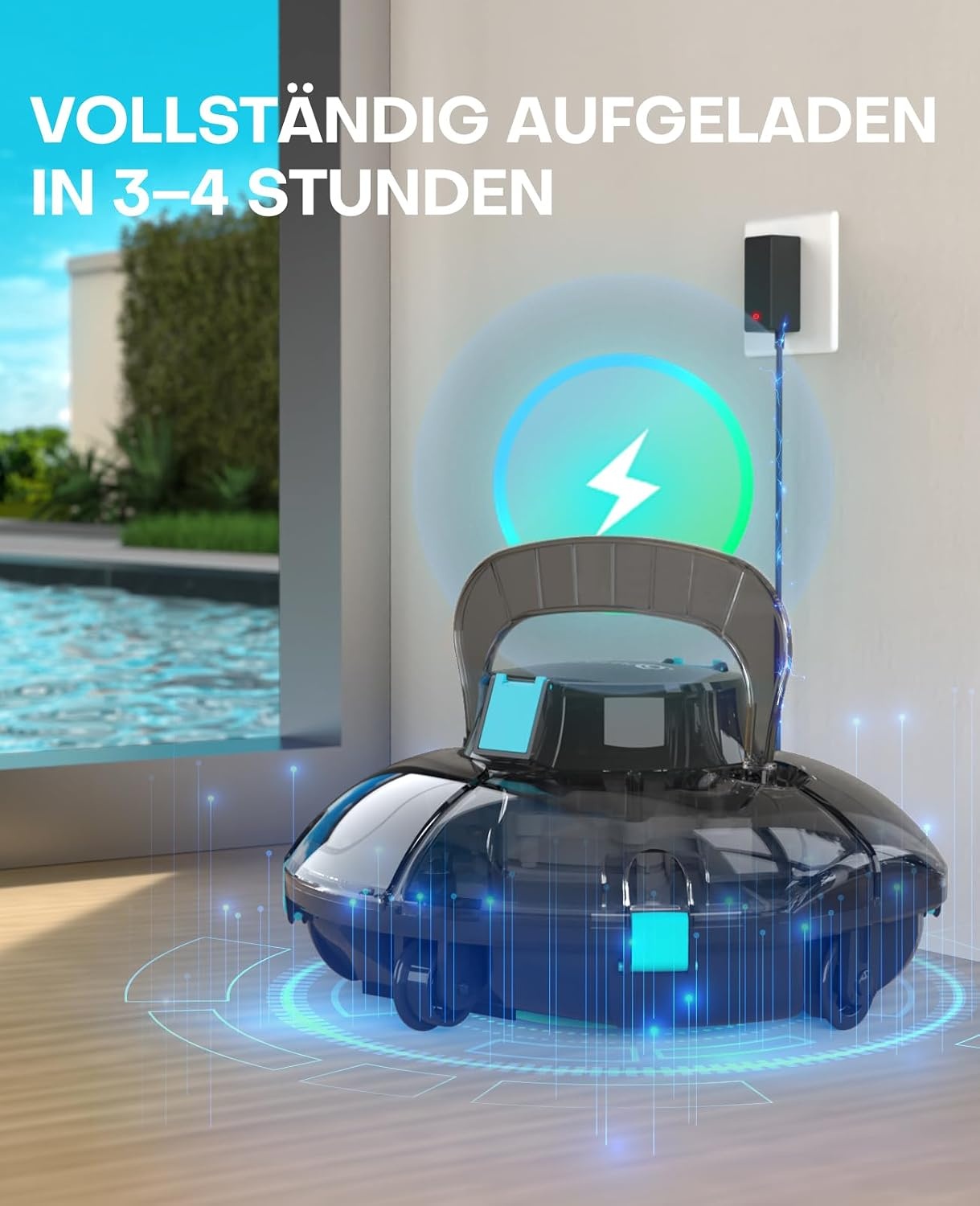 Kabelloser Akku-Poolreiniger für Aufstellbecken bis 60 m² - bis zu 34% Rabatt