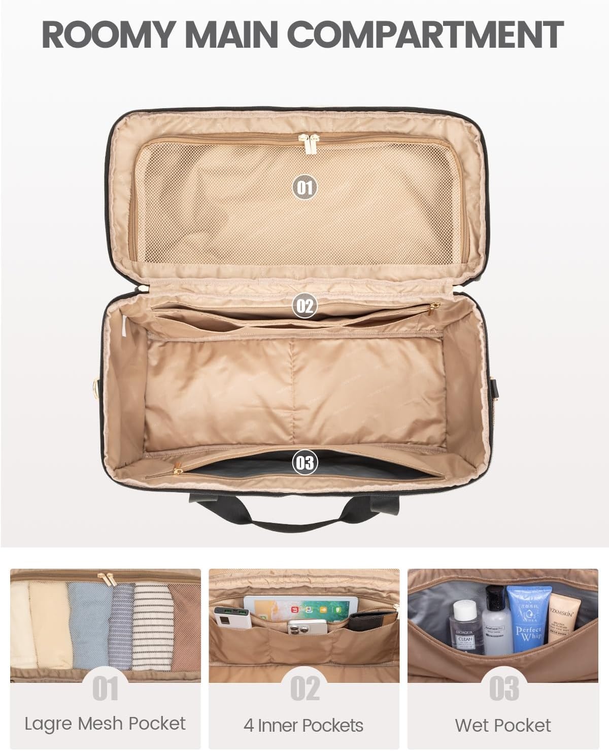XL Weekender Reisetasche - Wasserabweisend & 180° Öffnung - bis zu 32,9% Rabatt